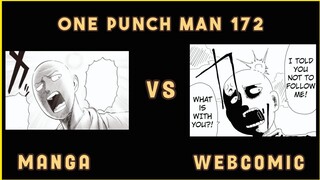 ONE PUNCH MAN MANGA 172 VS WEBCOMIC COMPARISON