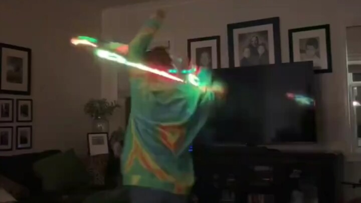 Slippery Hula Hoop Challenge While Dancing