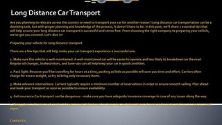 Long Distance Car Transport