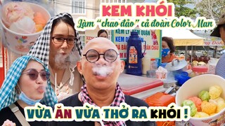 Cả đoàn Color Man "chao đảo" trước món KEM NHẢ MÂY lạ lùng này !!!  | Color Man Food