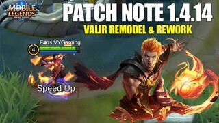 VALIR REWORK NERF, BRUNO NERF, SPELL FLAMESHOT & VENGEANCE BUFF - PATCH NOTE 1.4.14 MOBILE LEGENDS