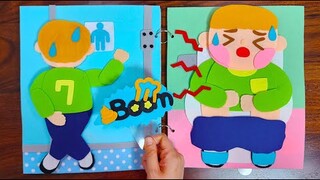 학교에서 갑자기 배가 아프면 ?? When you need to poop at school FELTBOOK:) 낮잠시간펠트