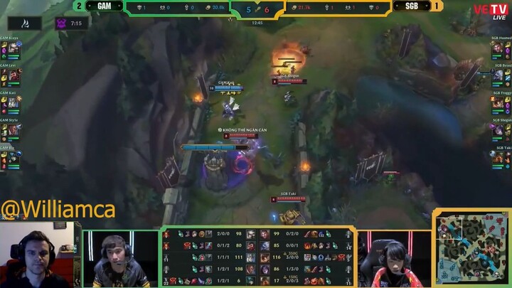 Trận đấu của hai đội đầu bảng GAM vs SGB phần 5 #game