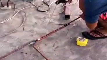welding the steel bar