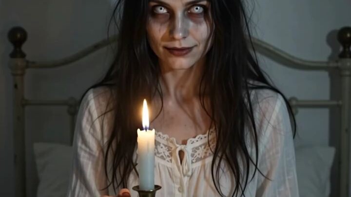 “She heard three knocks at 3 AM… but the real horror was already inside the room. 👻🌙Would you turn