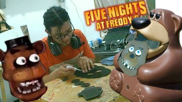 FNAF Freddy Fazbear mask tutorial cara bikin topeng freddy Five night at Freddy (VOD)