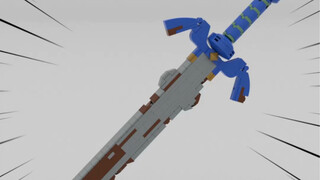 Immersive building block assembly, rusty master sword