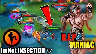 RIP MANIAC Chou Full Gameplay by ImNot iNSECTiON ツ | Mobile legends Bang Bang