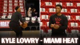 Kyle Lowry warming up for his first Miami Heat playoff game