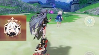 Paimon came crashing three times! In order to express my welcome, I decided to drag Paimon for a wal