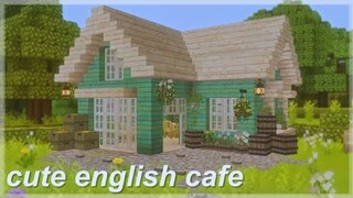 [Minecraft] Cute English Cafe | aesthetic speedbuild ☕🌿