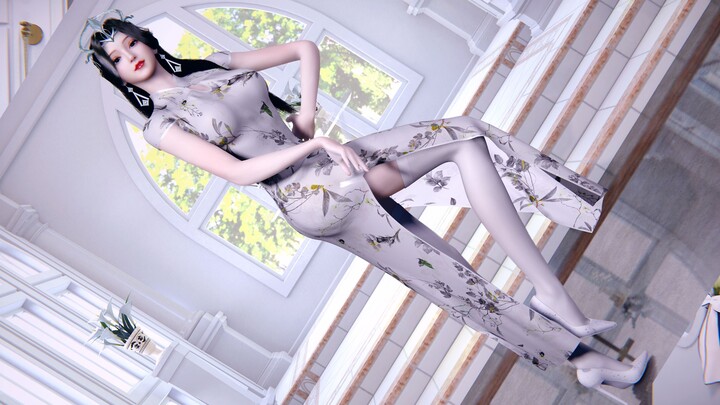 [Liu Shen] Falling Flower Love ผ้าไหมสีขาว Cheongsam Fairy Perfect World𝐕กระทบ𝐌 𝟒𝐊