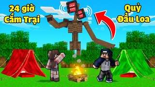 bqThanh và Ốc Thử Thách 24 Giờ Cắm Trại Tại Khu Rừng Có QUỶ ĐẦU LOA Trong Minecraft ! SCP-6789