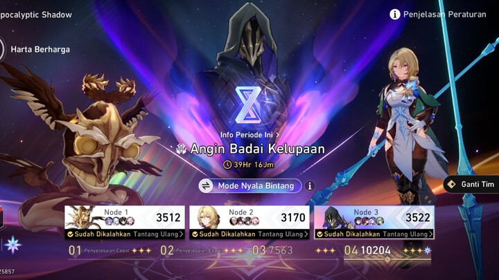 💀(AS) Gameplay Tersulit‼️Minimal Punya 3 Tim😱F2P Tersiksa🥀[Honkai Star Rail]✨