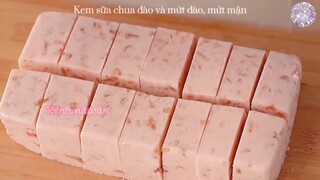 Kem sữa chua đào và mứt đào, mứt mận 🤭 #videohaynhat