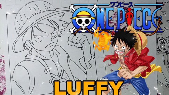 drawing luffy dari anime one Piece
