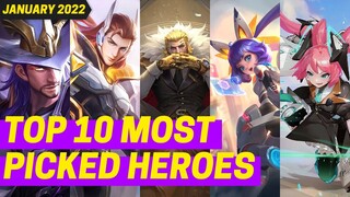TOP 10 MOST PICKED HEROES IN MOBILE LEGENDS 2022