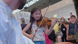 10岁小天才在机场表演维瓦尔第的《夏》，太惊艳了
