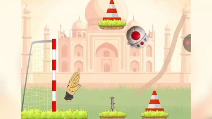 It's a puzzle game where you draw lines to score goals. #games #football #gamede