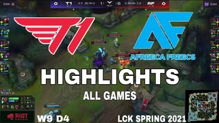 Highlight T1 vs AF All Game LCK Mùa Xuân 2021 LCK Spring 2021 T1 vs Afreeca Freecs