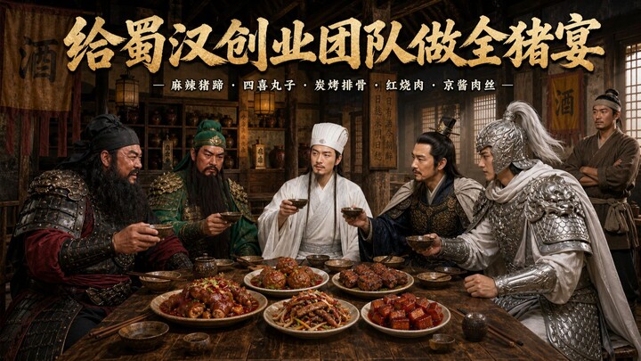 ข้ามเวลามาทำโต๊ะหมูจัดเต็มให้ทีมผู้ก่อตั้งจ๊กก๊กในยุคสามก๊ก【AI โปรดิวเซอร์ทุกคน】