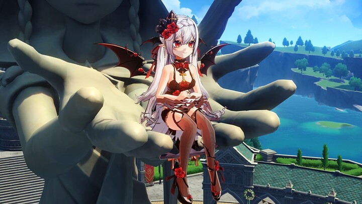 When you try to forcibly cram a virtual YouTuber into Genshin Impact...