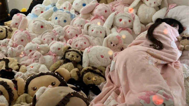 Membeli begitu banyak boneka kelinci dan beruang untuk pacar tidak sia-sia juga ya.. hahaha, sekaran