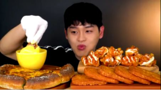 Mukbang Phô mai với Sốt Phô mai Gà ngọt #asmr #mukbang