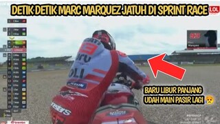 MOMEN MARC MARQUEZ JATUH DI SPRINT RACE MOTOGP INGGRIS 2024