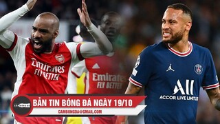 Bản tin Bóng Đá ngày 19/10 | Arsenal hút thua trước Palace; Neymar vắng mặt ở trận Leipzig