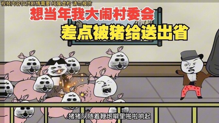 想当年我大闹村委会，差点被猪给送出省