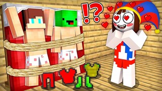TIED JJ and Mikey VS POMNI in Minecraft Challenge - Maizen