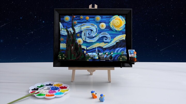 Benamkan diri Anda dalam membangun Lego Van Gogh dalam format tetap, saya mencoba yang terbaik, Van 