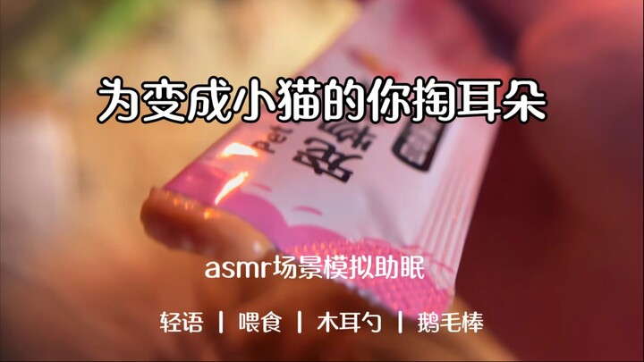 ASMR จำลองสถานการณ์แคะหูให้คุณที่กลายเป็นแมวน้อย~