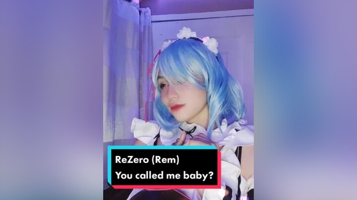 (Subaru duets?) Did you just call me baby?Rem rezero remrezero remrezerocosplay remcosplay cosplay anime rezerocosplay minnvannadice maid maidoutfit maidcosplay
