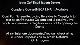 Justin Goff Email Experts Deluxe Course download