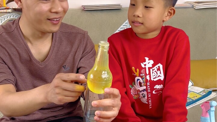 在玻璃瓶里也能吹气球？