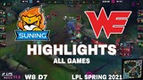 Highlight SN vs WE All Game LPL Mùa Xuân 2021 LPL Spring 2021  Suning vs Team WE