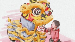 Even though he bumped into something, the kid couldn't hide his happiness [snickering R]
