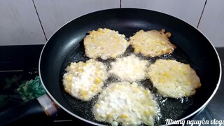 Vào bếp làm món bánh ngô đồ ăn vặt ngon hết sảy |Nhung Nguyễn Vlogs