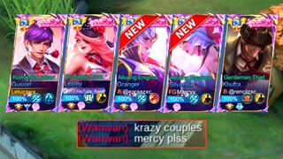 5 MAN ALL VALENTINES SKIN IN RANK GAME!! 😱 with NEW COUPLE 🥰