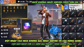 Free Fire| Đột nhập vào nick siêu phẩm giàu nhất server VN của Hùng Akira shock thấy 31 hộp ma thuật