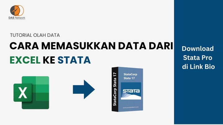 Cara Memasukkan Data Excel ke Stata untuk Pemula (Anti Error) | Download Stata Pro di Link Bio