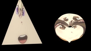 三角初华和甜甜圈旋转一分钟