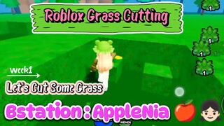 Roblox : Grass Cutting Let's Cut Some Grass 🍎👧🏻