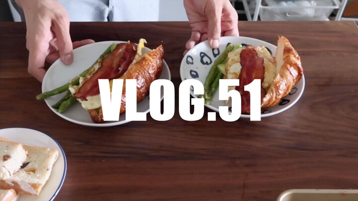 [Eggplant Vlog #51] Finally dyed my hair ash blonde! Went grocery shopping together, and in the even