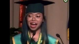 Major in English valedictory address “Lang?” - Mariyela Mari Gonzales Hugo, Cum Laude, BSED