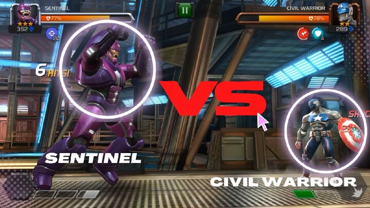 Sentinel VS. Civil Warrior | MARVEL CONTEST OF CHAMPIONS