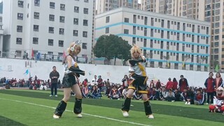 Dance inferior and superior in the school sports meeting animation club