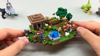 用黏土还原《我的世界》里的蜜蜂农场，别人都是玩游戏，他是玩真的！